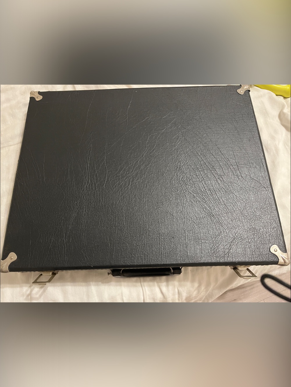 Professional Black Hard-Shell Case with Metal Corner Protectors briefcase